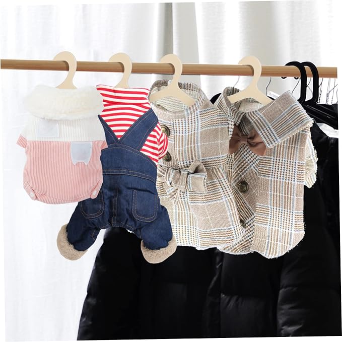 40Pcs Pet Clothes Hangers Lightweight Hanging Racks for Small Dogs and Cats Apparel Organizers for Neat Storage and Easy Access