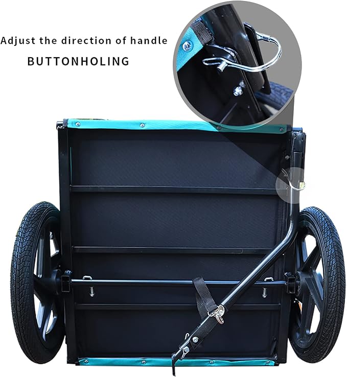 ZeHuoGe Pet Bike Trailer for Small to Medium Pets, Pet Cart Bicycle Wagon,23.62”x17.71” Roomy Cabin, Foldable & Portable, Universal Fit for 20”-29” Bikes