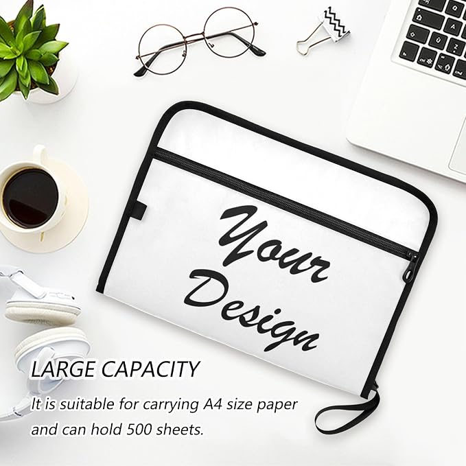 13 Pocket Zipper Expanding File Folder A4 Custom Design | Accordion File Organizer with Front Pouch A4 Letter Size Portable Folders for Documents Receipt School Office Supplies