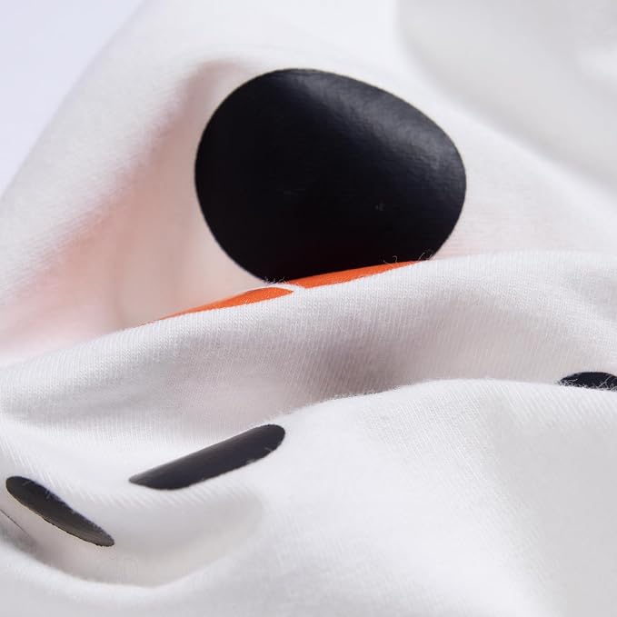 Fitwarm Snowman Dog Christmas Outfit, Holiday Dog Clothes for Small Dogs Boy Girl, Cute Pet Shirt, Black, White, Orange, Medium