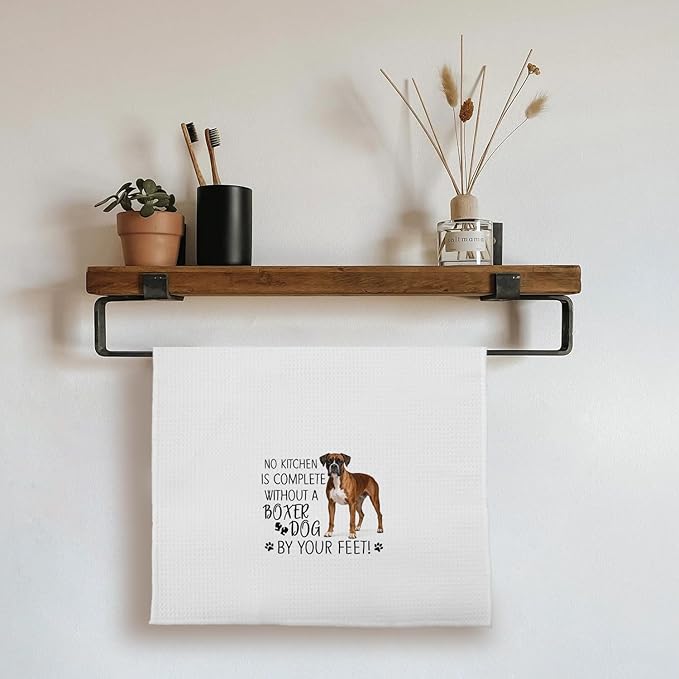 Boxer Dog Kitchen Towels Decor - Boxer Dogs Gifts for Dog Lovers Women, No Kitchen is Complete Without These 16x24 Hand & Dish Towels