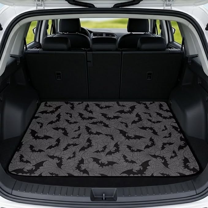 Mandala Print Universal Cargo Mat for Truck, All Weather Non Slip Car Trunk Liner 29" x 39", Washable Durable Pet Friendly Purple Rear Cargo Protection