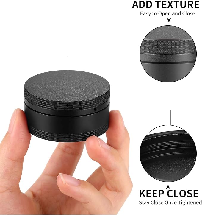 Portable Pill Case Pill Box Daily - Waterproof Single Metal Pill Organizer | for Pocket Purse, Aluminium Alloy Round Daily Medicine Container to Hold Vitamins, Fish Oil Medium Size