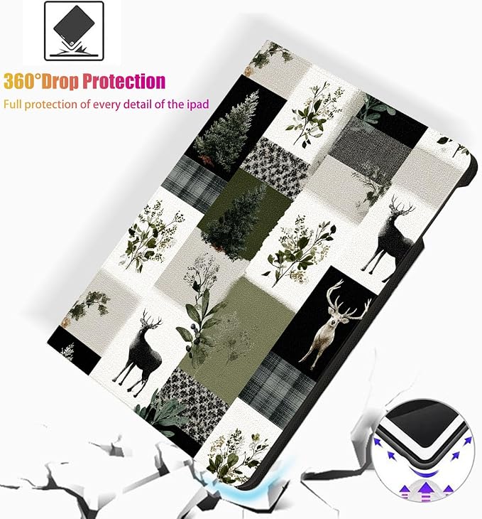 for Samsung Galaxy Tab A11 8.7 Inch 2025 Model X133/X135/X135F Tablet Case,Auto Wake/Sleep,Adjustable Stand Protective Cover - Wolf Pattern