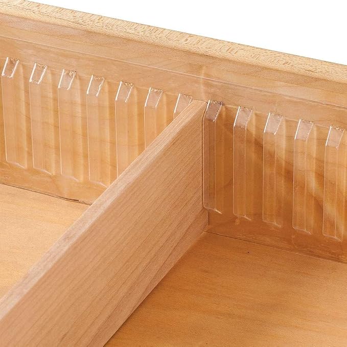 ROCKLER Drawer Divider Holder, 2-3/4" Height - Clear Adjustable Drawer Divider Organizer for Custom Storage - Plastic Dividers for Kitchen, Closet, Office & Sock Drawer Organization