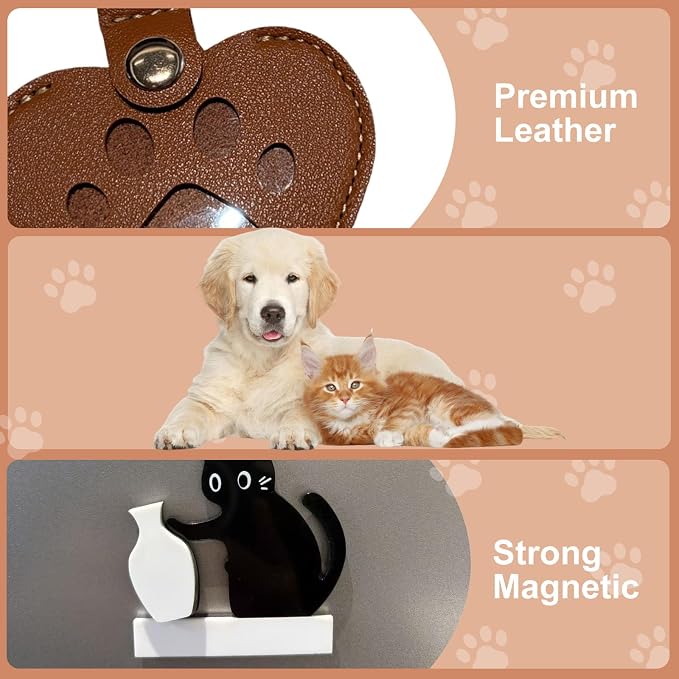 5-Piece Cat Fur Keychain, Pet Memory Charm & Whisker Storage Rack | Pet Loss Remembrance Accessory, Heartfelt Memory Gift, Suitable for Cat & All Pet Lovers