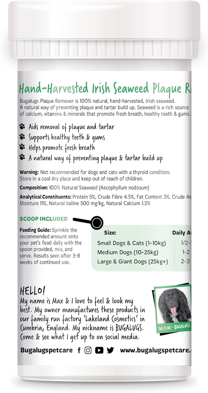 Plaque Off Remover For Dog 70g Teeth Bad Breath 100% Natural | Plaque Off Dogs No Need For Dog Toothbrush or Dog Toothpaste | Remove Dog Bad Breath Plaque Remover For Dogs Cats (70g)
