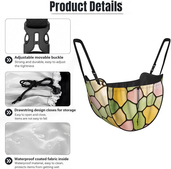 Garden Patch Color Car Seat Organizer-Backseat Storage Bag for Travel | Waterproof Durable. Holds Snacks Gear Essentials. Fits Most Cars.