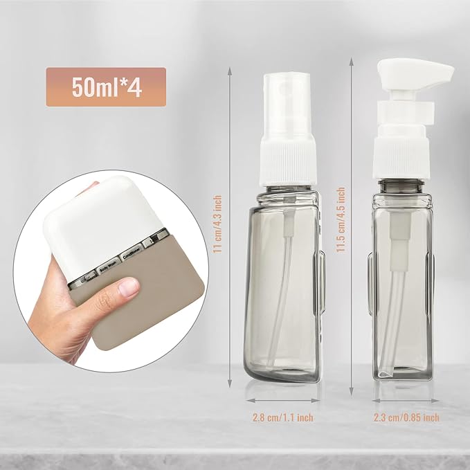 Bpluma Travel Bottles, Leak Proof Containers For Toiletries TSA Approved Airplane Accessories Kits For Liquid With Labels | For Toiletries TSA Approved Airplane Accessories Kits For Liquid With Labels