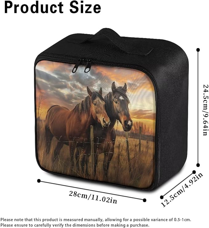 Rnyleeg Horse First Aid Kit Empty for Home Medical Kit for College Dorm Travel First Aid Bag Emergency Supplies Small Compact Bag for Men
