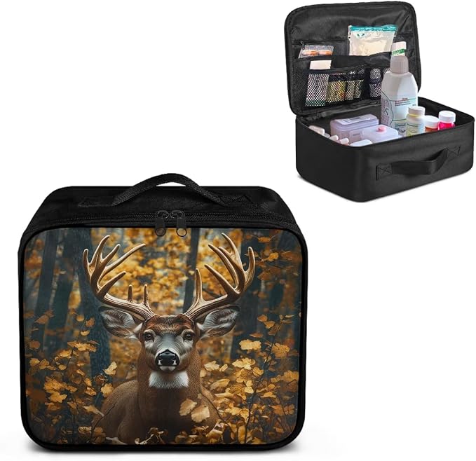 Rnyleeg Deer Hunting First Aid Kit for Home Empty First Aid Bag with Mesh Pockets Large Capacity Design Emergency Medical Trauma Bag for Travel