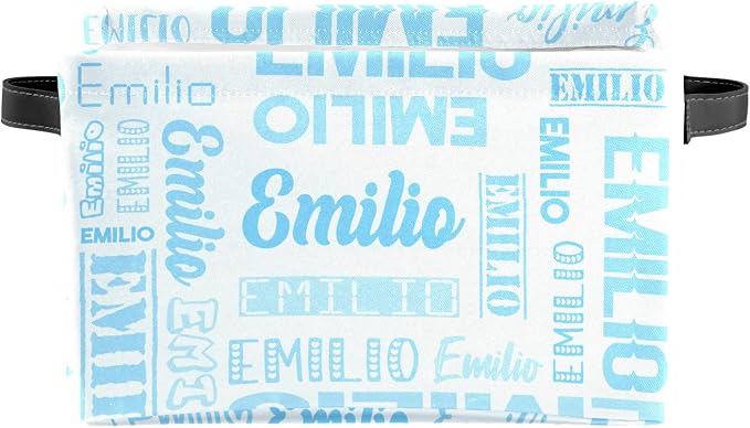 Personalized Toy Box Storage Bins for Boys Girls with Name, Kids Custom Storage Basket Cubes Organizer with Handles, Shelf Closet Storage Baskets Bin Customized Gift, 1 Pack