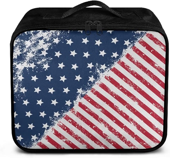 Rnyleeg American Flag First Aid Kit Bag Medium First Aid Kits for Businesses Travel Medicine Bag Organizer Medical Kits for Home Car Camping Hiking