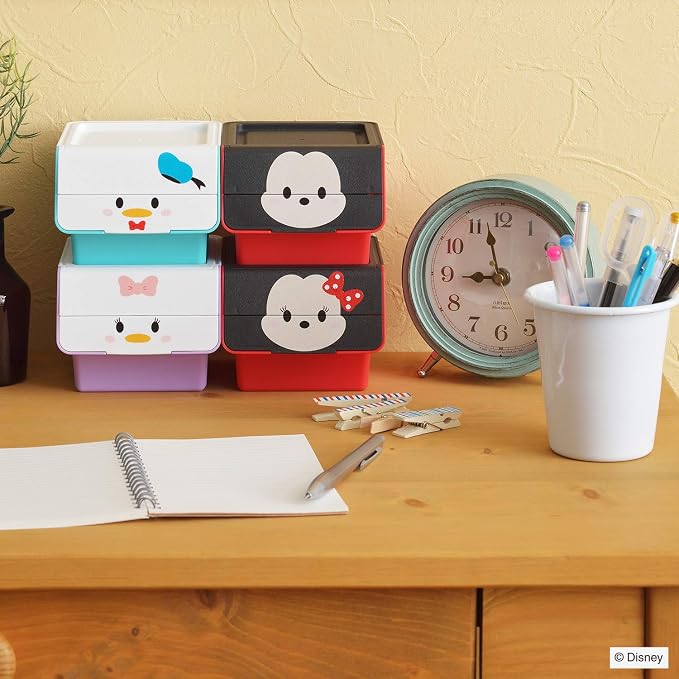 Sanka Disney Tsum Tsum Pluto (Width 4.0 x Depth 4.8 x Height 3.2 inches (10.2 x 12.2 x 8.2 cm), Small Items, Storage Box, Flock, Quattro Dfrq-PL, Made in Japan