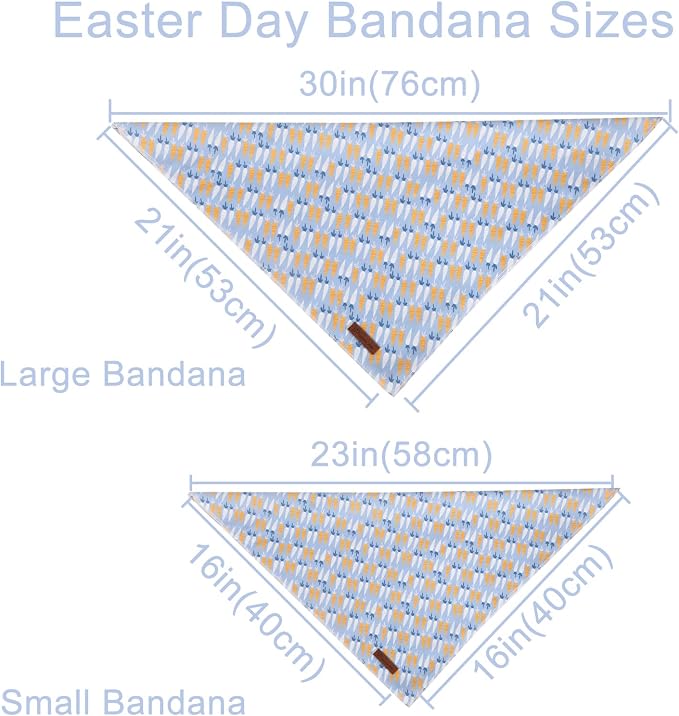 Easter Dog Bandana, Easter Triangle Bid Scarf for Small Medium Dog, Cotton Pet Kerchief for Girl Boy Dogs or Cats, Cute Carrot Dog Bandana, Comfortable Easter Dog Bandana