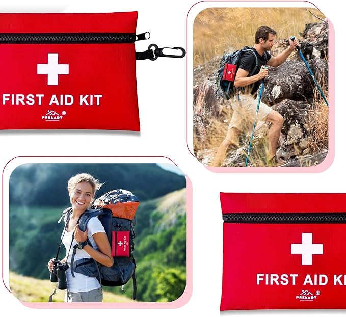 152 Piece Small First Aid Kit, Travel Size First Aid Kit TSA Approved, Mini Forst aid kit for Home, Car, Travel, Camping, Truck, Sports, Office, Hiking Med Kit for Backpack