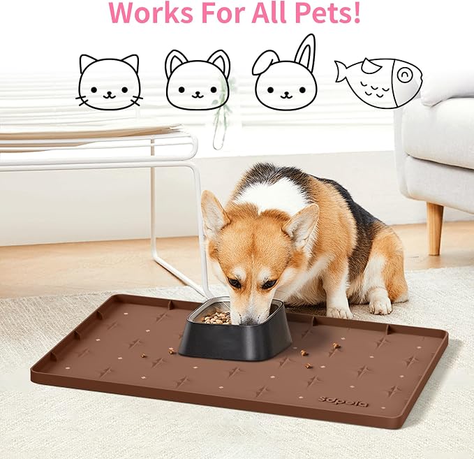 Sdpeia Under Sink Mat 22"×14" Waterproof Silicone Cabinet Liner & Sink Protector for Kitchen & Bathroom, Multi-Purpose Organizers Tray for Pets, Laundry, Cat Litter Mat