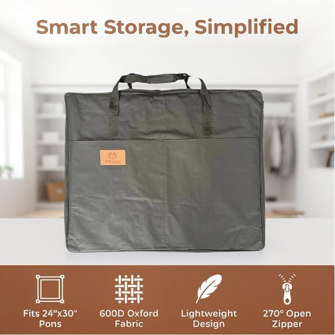 PJYuCien Storage Bag for 30"x24" Metal Foldable Dog Playpen | 600D Oxford Fabric, 270° Large Zipper, Travel Carry Case for Camping, Park & Home, Waterproof Moisture-Proof