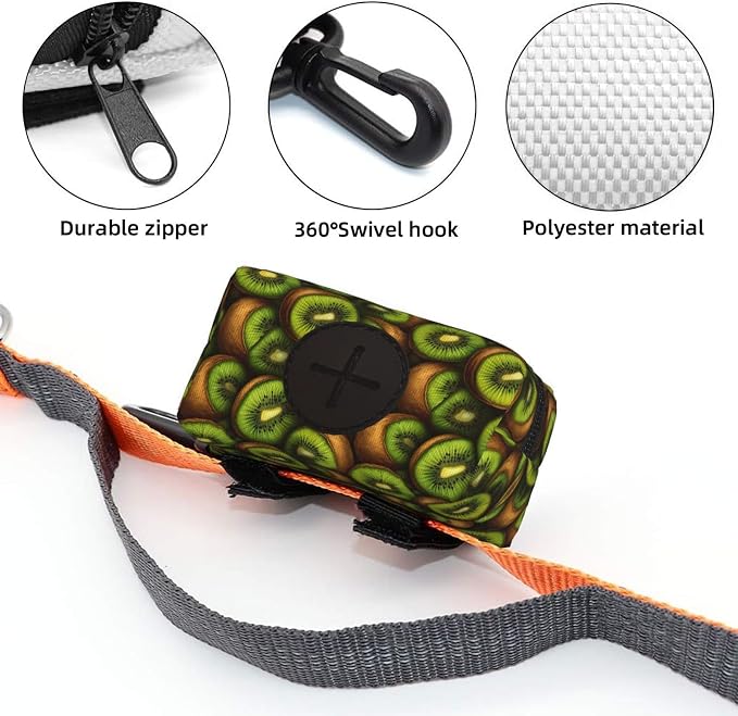 Kiwi Pet Waste Bag Dispenser 0.2L | Portable Dog Poop Holder Waste Bag With Zipper Park Doggy Walking Accessory