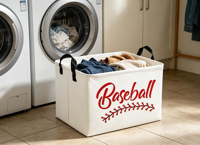 Rectangular Baskets Easter Gift Basket Empty Storage Bin Organizer Box Baseball Room Decor for Home