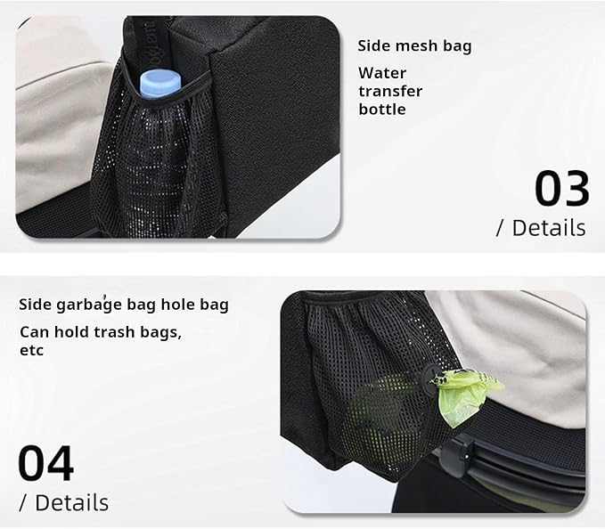 Pet Strollers Accessory Hanging Organizers Bag Light Weight Strollers Hanging Basket Travel Use Multipurpose Pet Cart