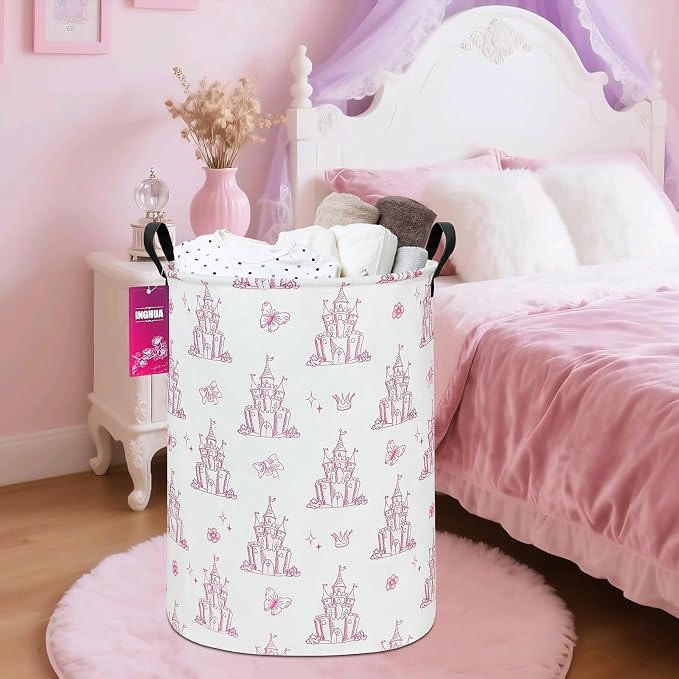 Castle Storage Bin Nursery Organizer Basket | Organizer Bin Dirty Clothes Collapsible Waterproof for College Dorms, Boys and Girls Bedroom,Bathroom