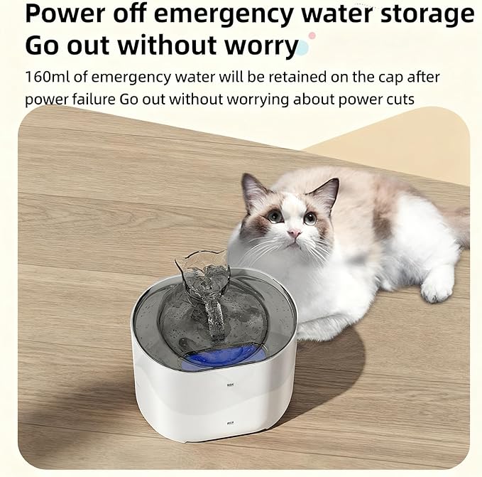 Cat Fountains for Drinking,74Oz/2.2L Pet Cat Water Fountain, Corded Automatic Water Dispenser for Cats Dog,Pet Dog Water Bowl Dispenser with Quiet Pump for Indoor