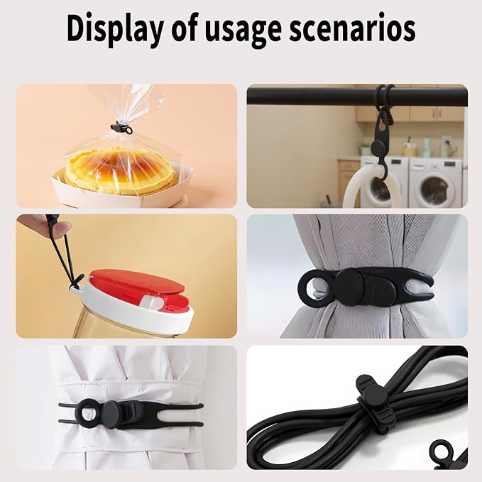 6 Pcs Cable Management Travel Essentials Zip Ties,Silicone Material | Cord Organizer Office Desk Accessories Vacation Essentials，Suitable for Storing Data Cables, Headphone Cables, Wires