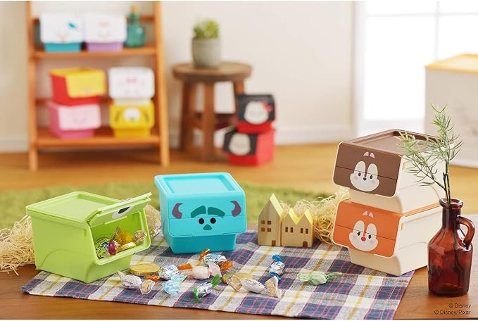 Sanka Disney Tsum Tsum Pluto (Width 4.0 x Depth 4.8 x Height 3.2 inches (10.2 x 12.2 x 8.2 cm), Small Items, Storage Box, Flock, Quattro Dfrq-PL, Made in Japan
