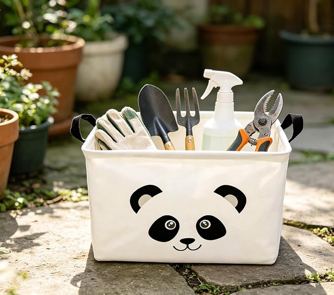 Rectangle Panda Storage Basket, Collapsible Storage Box,Gift Basket,Room Decor(PANDA)