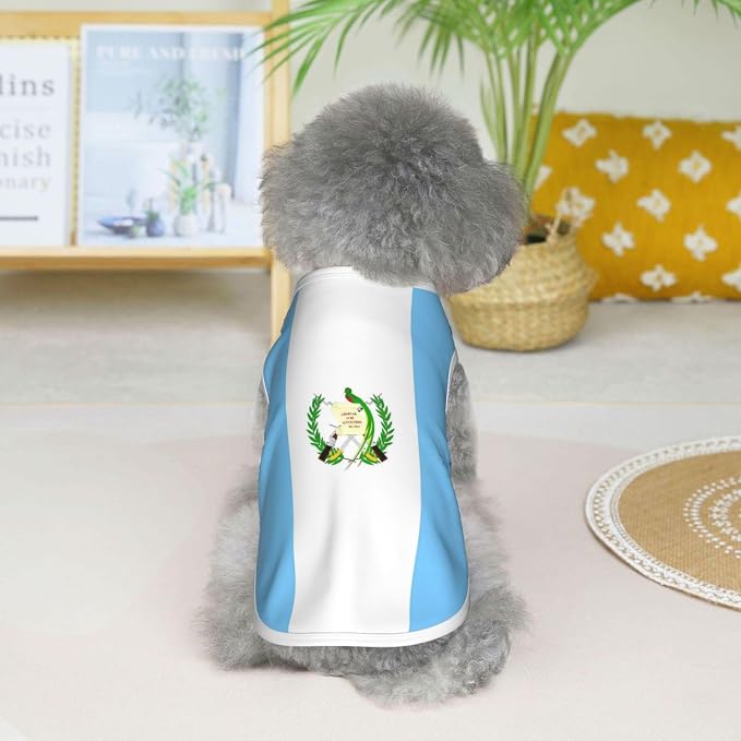 Guatemala Guatemalan Flag Dog Shirts Sleeveless Puppy Cotton T-Shirt