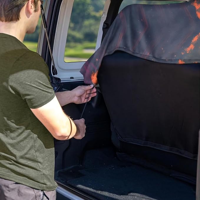 Renewold Pet Dog Car Back Seat Cover Car Seat Towel Cover with Storage Bag Auto Rear Bench Towel Blanket for Running Yoga Workout Sport Travel Automotive Interior Accessories Yellow Sunset