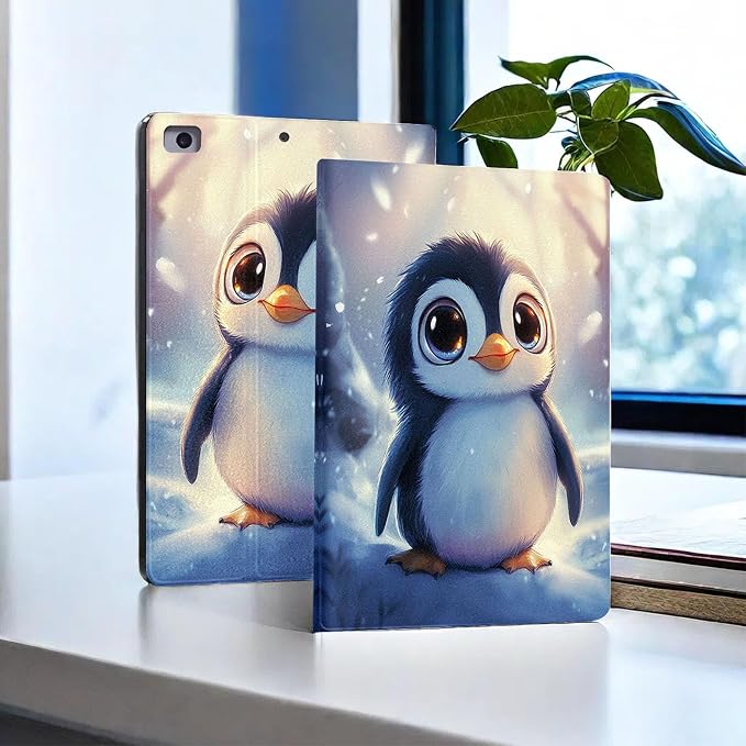 for Microsoft Surface Pro 8-13" 2021 Tablet Case,Auto Wake/Sleep,Adjustable Stand Protective Cover - Cute Penguin
