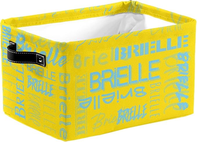 Personalized Storage Bins with Name Custom Kids Storage Basket Cubes Organizer with Handles for Organizing Boys and Girls Toys Shelf Closet Nursery Baskets Boxes, 1 Pack