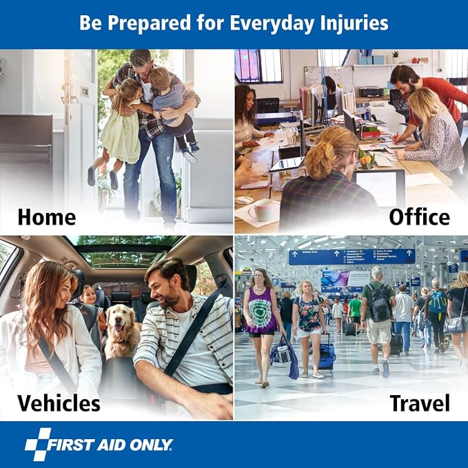 First Aid Only All-Purpose First Aid Kit for Home, Car, Outdoor and Travel (91686)