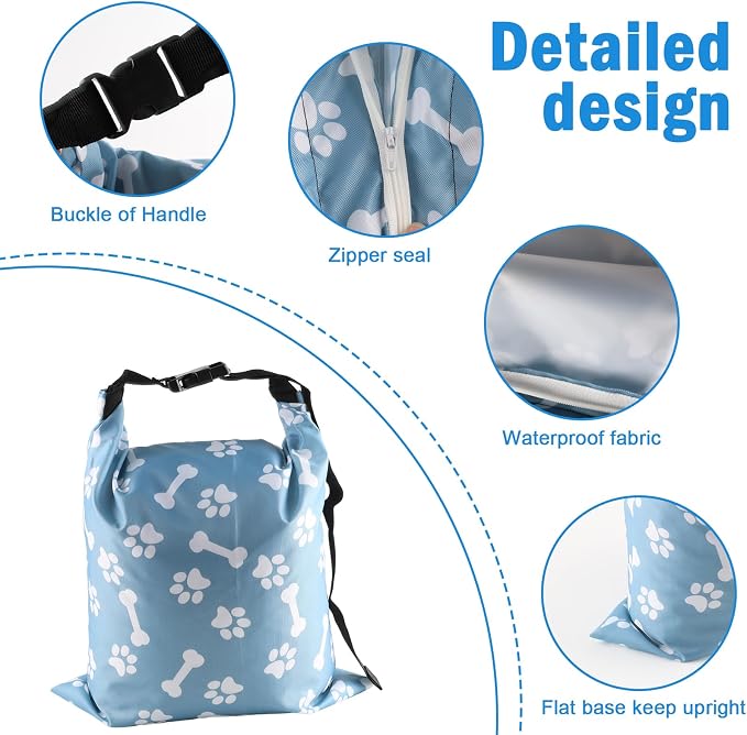 2Packs Dog Travel Bag,10 lb Dog Food Storage Container, Large Capacity Pet Travel Accessories, Reusable Dogs Food Carrier for Camping with 2Packs Collapsible Dogs Bowls,Perfect for Camping Trip