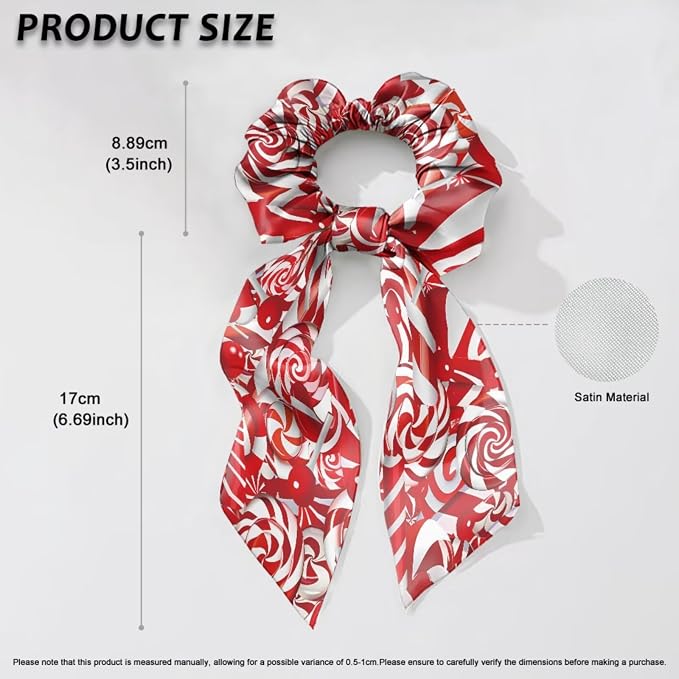 COEQINE Christmas Dog Bandanas with Hair Tie Bows for Women Holiday Costume Pet Triangle Reversible Bibs Breed for Puppy and Adult Winter Clothes Decor,Red Candy Cane