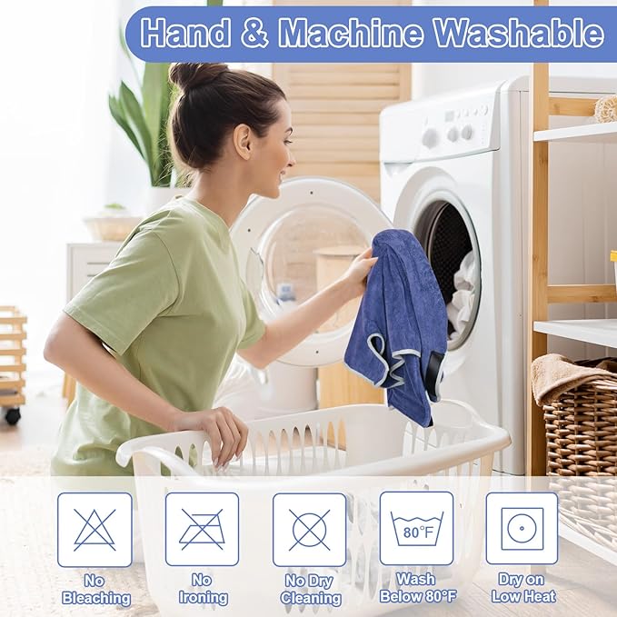 Dog Towel, Gimilife Dog Bathrobe Pet Grooming Towel Drying Coat Robes for After Bath Collection Absorbent Microfiber Bath Towels for Drying Dogs Small Medium Large