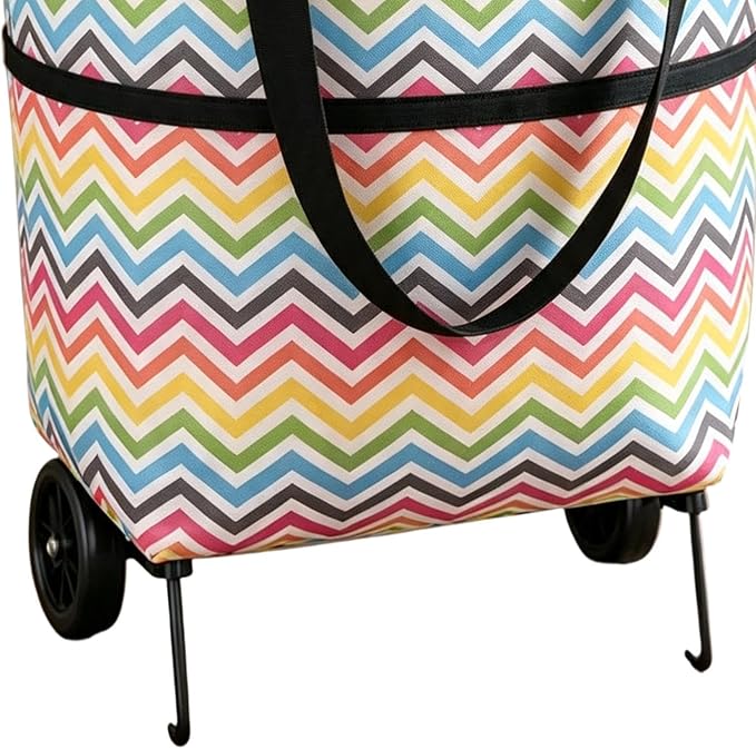 Lightweight Foldable Utility Cart, Waterproof Wheeled Heavy Storage Wagon