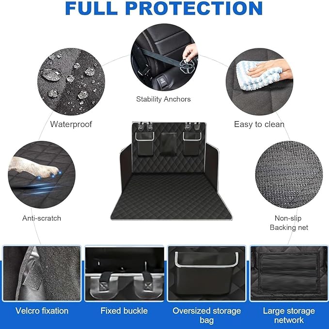 Cargo Liner for Dog for Caddy SB 2020 2021 2022 2023 2024 2025 2026 | Durable waterproof; anti-slip scratch resistant; pet trunk cover; pet travel accessories; suv trunk protector