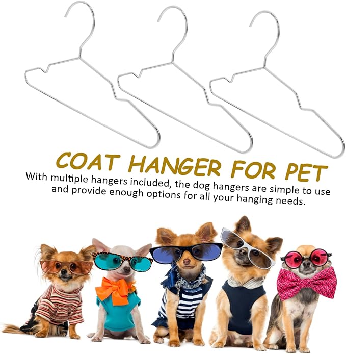 Luxshiny 10pcs Pet Hangers for Clothing Storage Versatile Steel Organizers for Pet Apparel Practical and Stylish Accessory