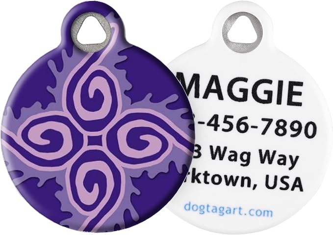 Lupine Pattern Jelly Roll Custom Pet ID Tag for Dogs and Cats (Small) Lupine Brand Matching Tag, Complements Lupine Leash and Collar Patterns, Customizable Dog Tags