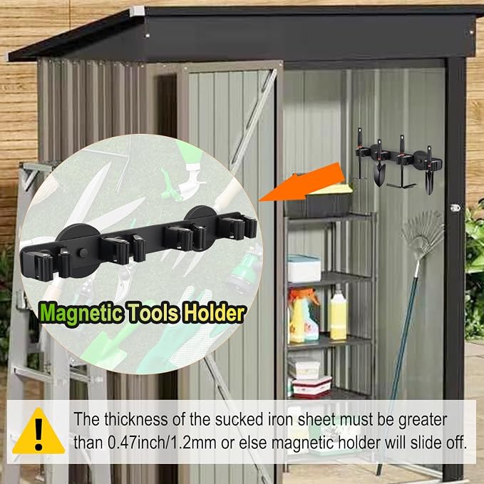 Strong Magnetic Mop Broom Holder | Heavy Duty, For Refrigerators, Magnet Wall Mount, Anti-slip Storage Rack, For Home Kitchen Workshop Laundry Garage