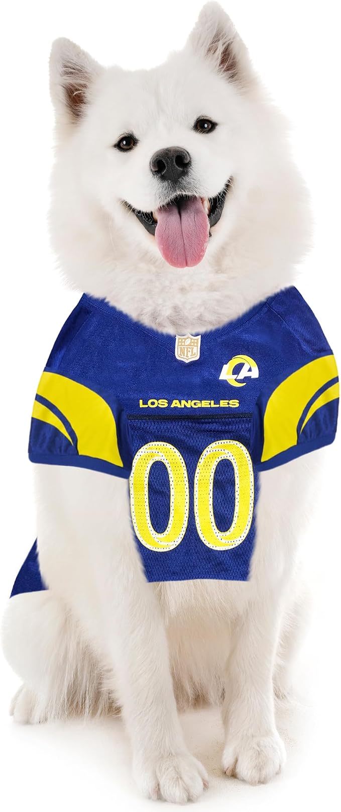 Pets First NFL Los Angeles Rams Dog Jersey, Size X-Large, Football Shirt Costume for Pet, Dog Sports T-Shirt, NFL Team Clothing for Cats, Licensed Pet Apparel Available in 7 Sizes and 32 Teams