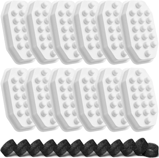 Neareal Official 12 Pack Cat Water Fountain Replacement Filters & Pre-Filter Sponges for 108oz/3.2 Stainless Steel Pet Water Fountain