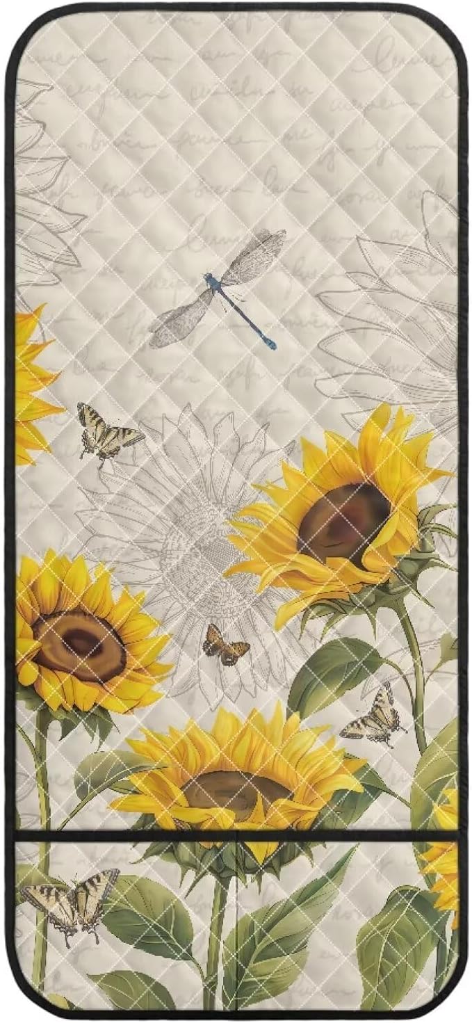 Sunflower Couch Arm Covers Stretch Armchair Cover, Anti-Stains Arm Chair Slipcover Washable Sofa Arm Covers Furniture Protector Cover Office Chair Armrest Protector