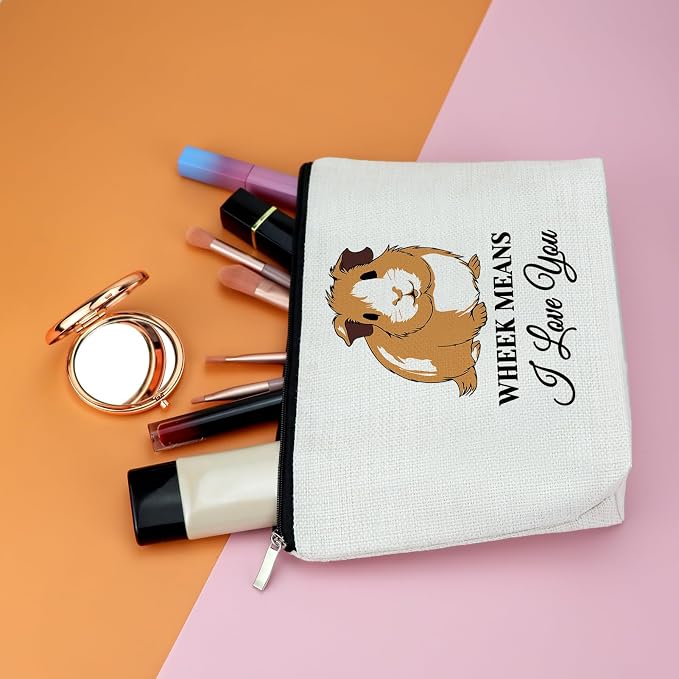 Guinea Pig Gifts Makeup Bag Guinea Pig Lover Gifts Animal Lover Gift Cosmetic Bag Guineas Pigs Themed Gift Christmas Birthday For Her Him Animal Lovers Friends Travel Bag