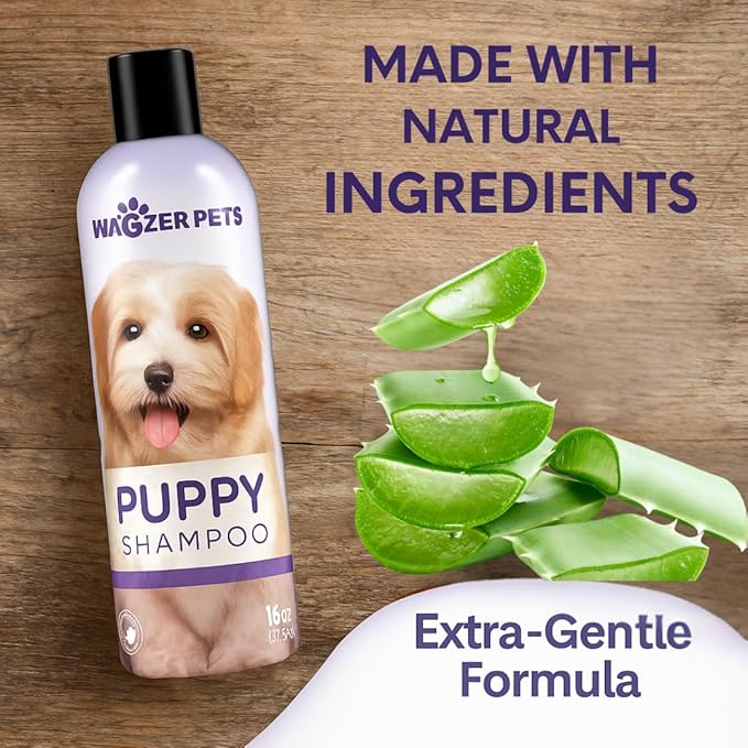 Puppy Shampoo | Natural Puppy Formula Dog Shampoo for Sensitive Skin | Gentle Support Shampoo for Dogs | Puppy Wash for Itchy Skin, Soothes, Cleanses, and Moisturizes | 16 oz