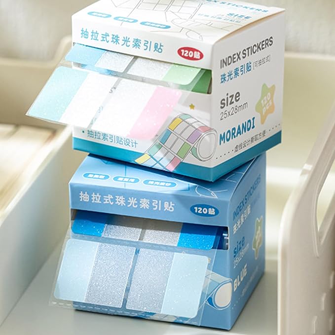 120Count Clear Colorful Page Label Markers Adhesive Notes Writable PET Label for Marking Labeling File Organizers