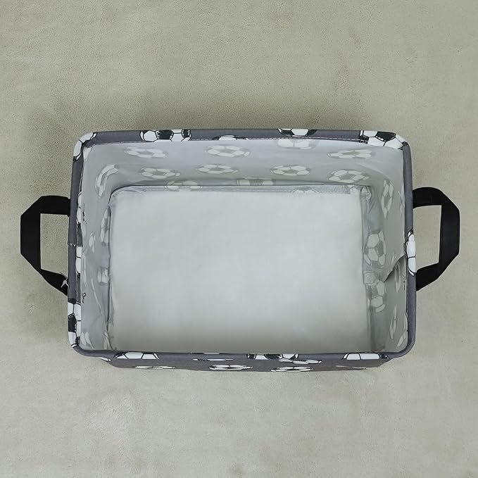 Rectangular Football Storage Basket | Gifts Bag for Toys,Books,Clothes,Gifts,Pets-Perfect for Home,Office,Nursery,Dorm,Shelf